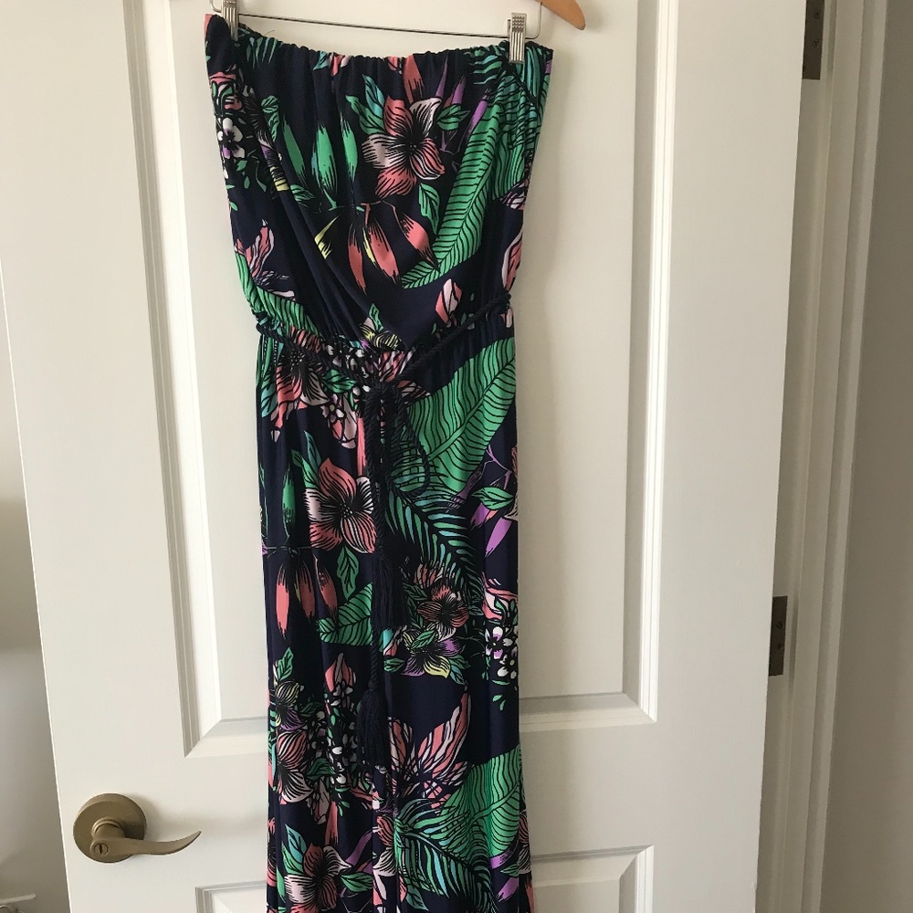 Floral Strapless Jumpsuit